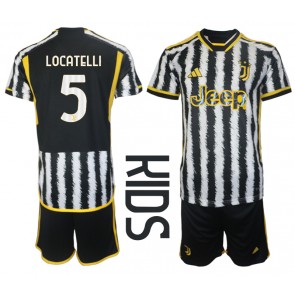 Juventus Manuel Locatelli #5 Domaci Dres za Dječji 2023-24 Kratak Rukavima (+ kratke hlače)